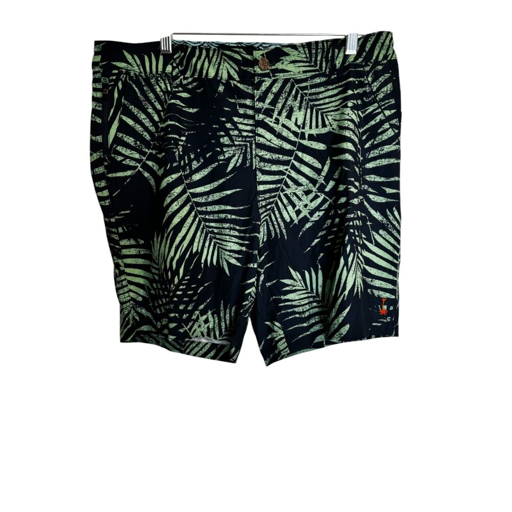 Margaritaville Tropical Palm Print Shorts Men Size 34 Navy
